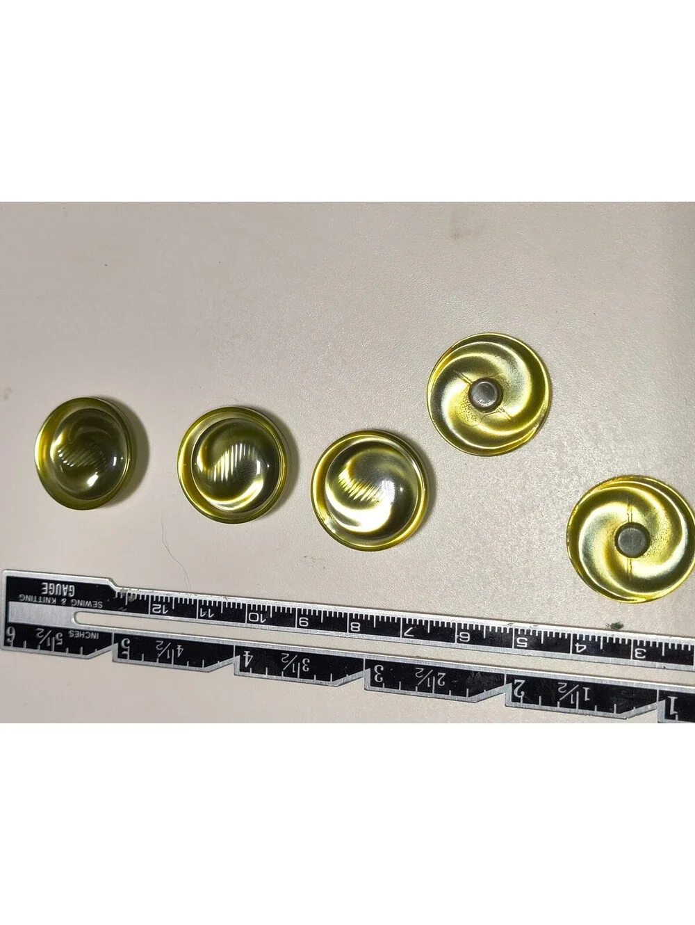 Vintage Swirl Design Gold Tone Buttons - Set of
